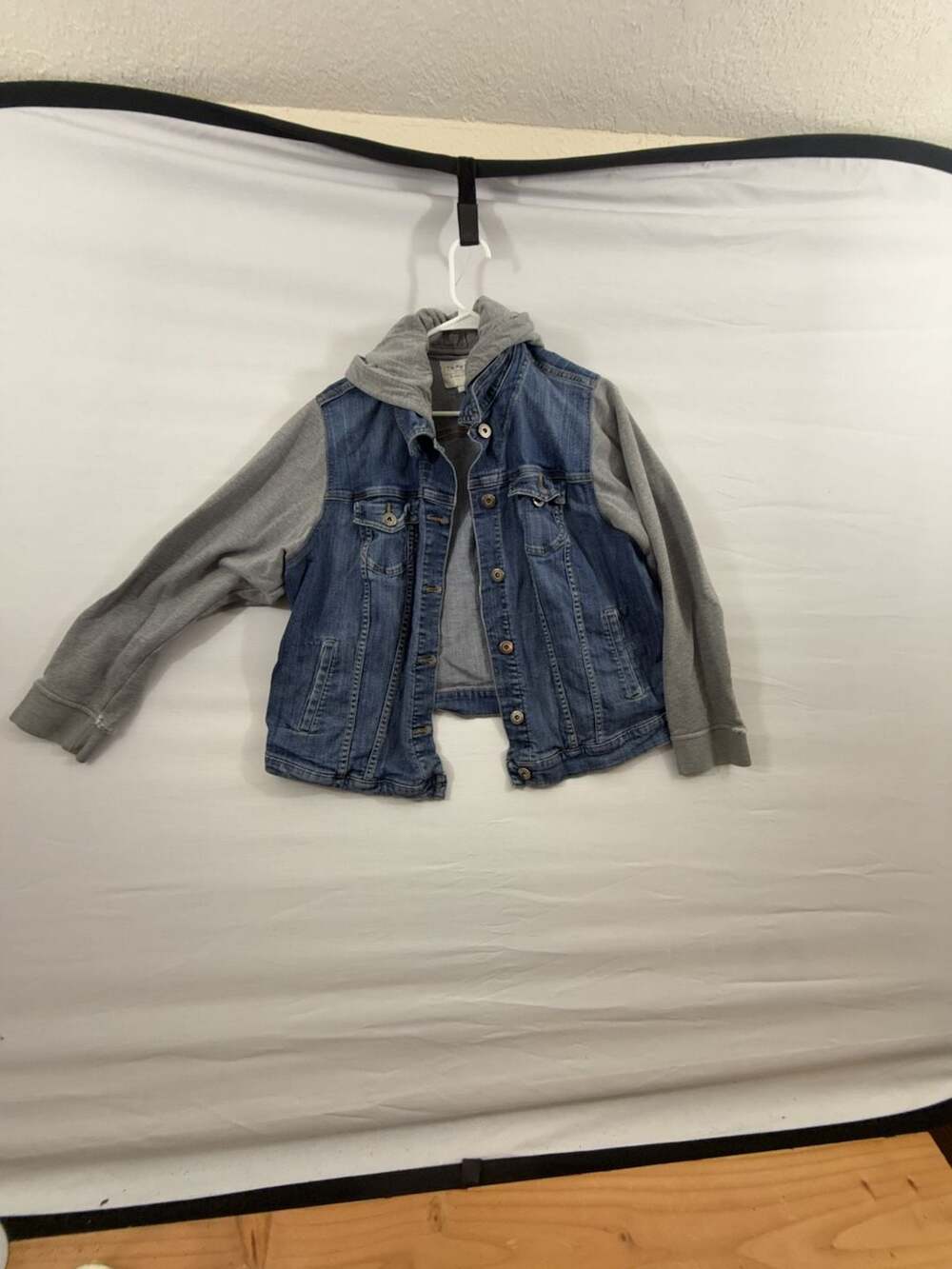 Torrid Denim Hooded Jacket Size 3 Blue Gray Jean Sweatshirt Combo